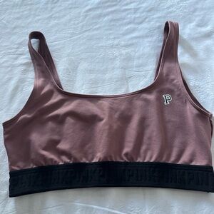 Victoria's Secret PINK Mauve Sports Bralette with Black Band
